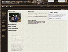 Tablet Screenshot of davidsongenealogy.com